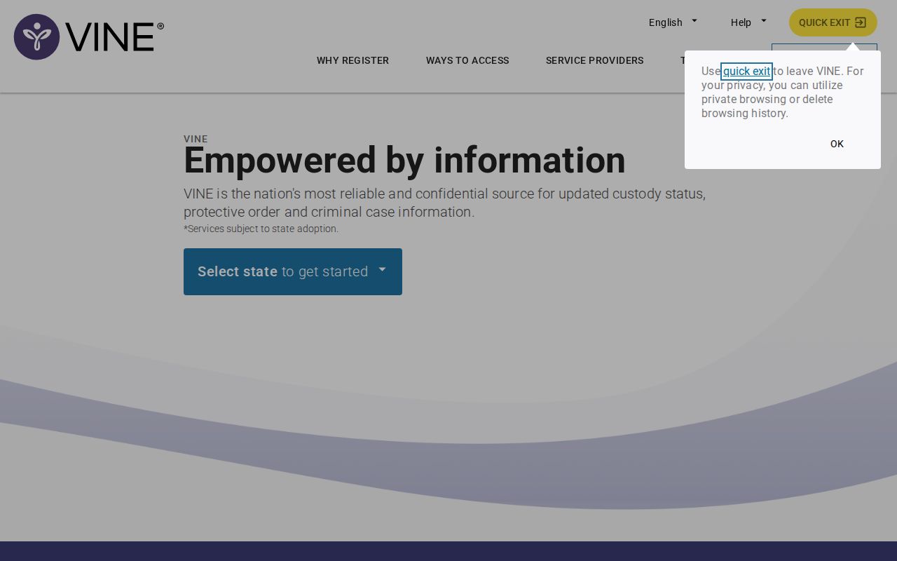 VINELink Kentucky search interface for a Marion County arrest
